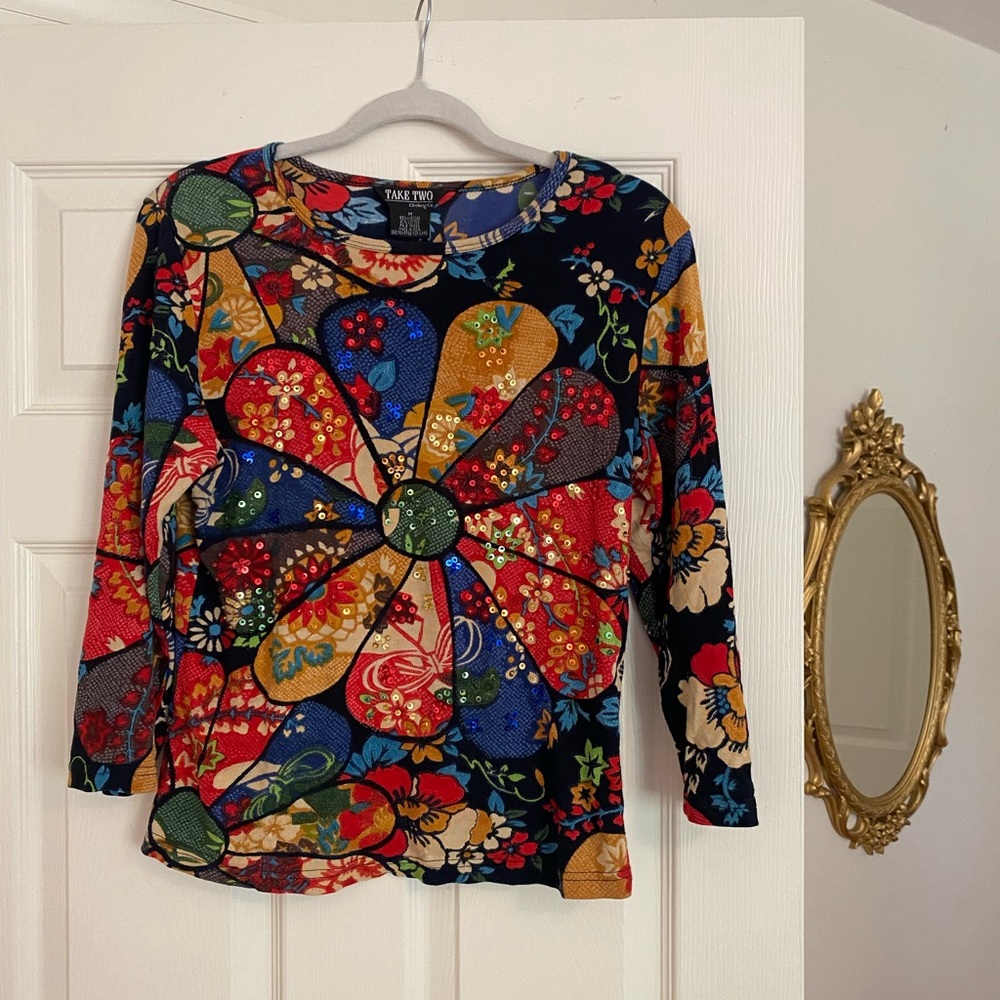 Vintage Take Two Sequin Top